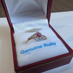 Brand New 10K Gold Ruby Ring For Sale